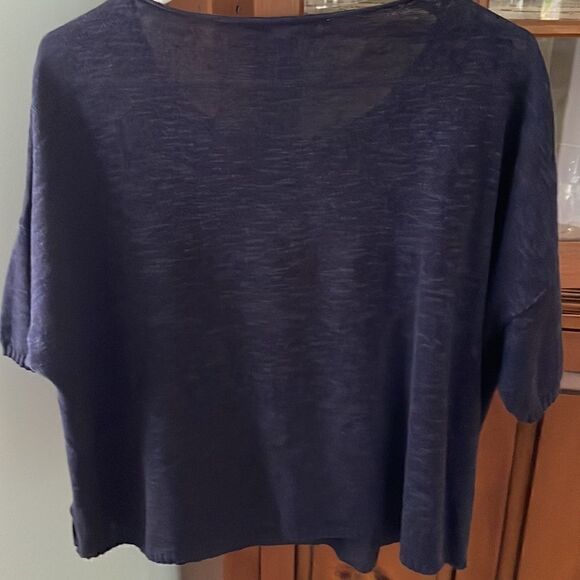 Eileen Fisher Ballet Neck Box Top Sweater - Picture 6 of 6